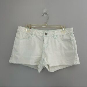 Lauren Conrad LC Denim Green yellow tinted shorts